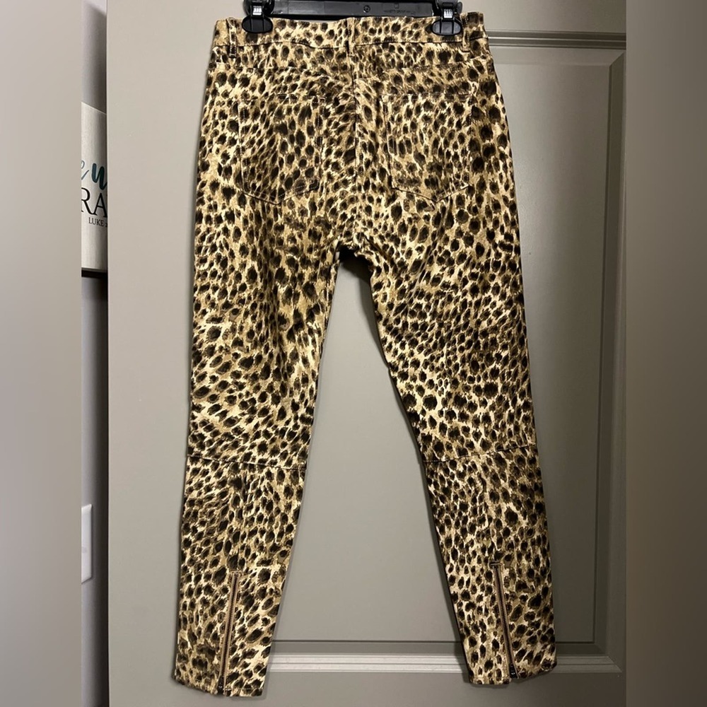 J. McLaughlin Leopard Print Safari Baxter Skinny Jeans Size 8 - Picture 4 of 8